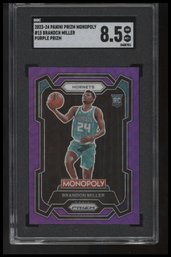 2023-24 Panini Prizm Monopoly #15 Brandon Miller Purple SGC 8.5