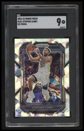 2022-23 Panini Prizm #101 Stephen Curry Prizms Ice SGC 9