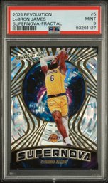 2021 Panini Revolution Supernova #5 Lebron James Supernova-Fractal PSA 9