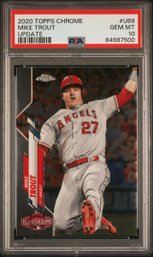 2020 Topps Chrome Update #U69 Mike Trout Update PSA 10