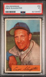 1954 Bowman #62 Enos Slaughter PSA 3