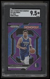 2023-24 Panini Prizm Monopoly #PS3 Luka Doncic All-Star Monopoly Red Pattern SGC 9.5