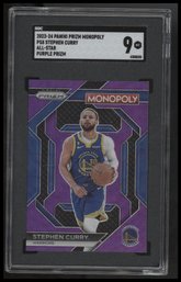 2023-24 Panini Prizm Monopoly #PS8 Stephen Curry All-Star Purple SGC 9