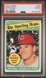 1969 Topps #424 Pete Rose All-Star PSA 4