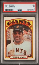 1972 Topps #49 Willie Mays PSA 1