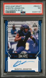 2022 Leaf Draft Autographs #BAQJ1 Quentin Johnston Autograph-Blue PSA 7