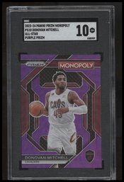 2023-24 Panini Prizm Monopoly #PS10 Donovan Mitchell All-Star Purple SGC 10