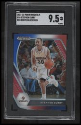 2021 Panini Prizm Draft Picks #56 Stephen Curry Red White Blue SGC 9.5