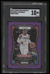 2023-24 Panini Prizm Monopoly #38 Russell Westbrook Purple SGC 10