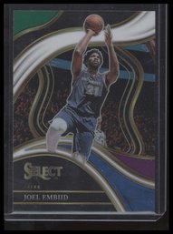 2023-24 Panini Select #204 Joel Embiid Green White Purple Prizms