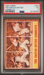 1962 Topps #318 The Switch Hitter Connects PSA 3