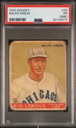 1933 Goudey #33 Ralph Kress PSA 1