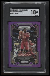 2023-24 Panini Prizm Monopoly #19 Donovan Mitchell Purple SGC10