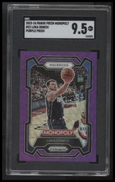 2023-24 Panini Prizm Monopoly #22 Luka Doncic Purple SGC 9.5