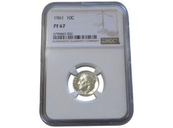 1961 PROOF DIME NGC PF67