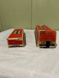 Lot 5 Lionel Canister Car # 6562-25 And Lionel Automatic Lumber Car # 3461