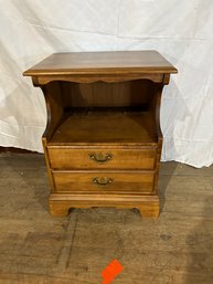 Two Drawer Night Stand 26in High, 20in Wide, 14 3/4in Depth