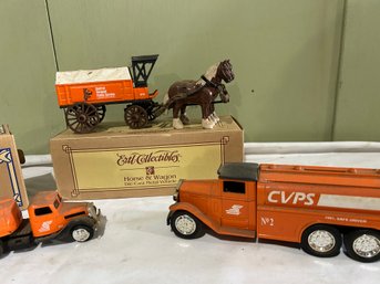 Lot 6-3 CVPS Die Cast Toys-horse And Buggy. All Are Banks