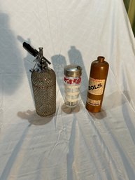 Sparklers Dispenser, Drink Shaker And Amsterdam Bols Bottle