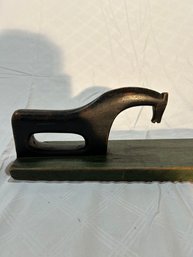 Wooden Horse Door Pull Dated 1860