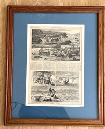 Vintage Framed Newspaper