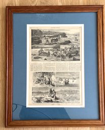 Framed 1880 Harper Bazaar Magazine Page