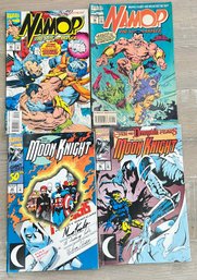 1990s Group Of 4 Namor And Moon Knight Comic Books