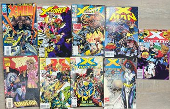 1990s Lot Of 9 X- Men And X Force Comic Books