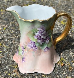 Vintage Porcelain Bavaria R.G. Hand Painted Pitcher Creamer