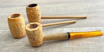 Lot Of 3 Vintage Missouri Corn Cob Pipes