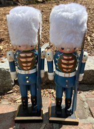 Pair Of Wood Soldier Nutcrackers