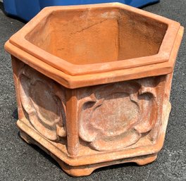 Terracotta Hexagon Gothic Style Flower Pot Planter