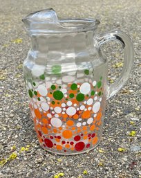 Vintage Glass MCM Pitcher 1970's