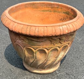 Large Terracotta Leaf Vine Motif Garden Flower Planter Pot