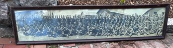 Vintage Elongated Antique Photo Of  Of Army Out Of Old Newbury Ma Home