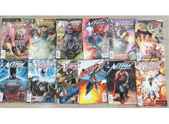 Lot 2013 And 2014 Of 12 Action Superman Modern Era Comic Books