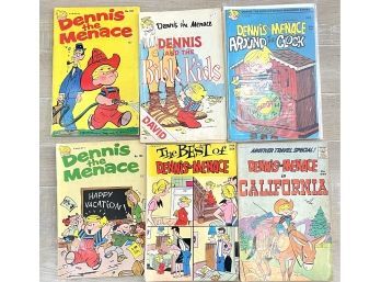 Vintage Lot Of 1969-70s 6 'Dennis The Menace 'Comic Books