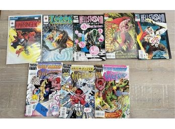 Lot Of 8 1990s Modern Era Comic Books Mixed Lot Harbinger, Hellstorm, Turok And Hyperkind
