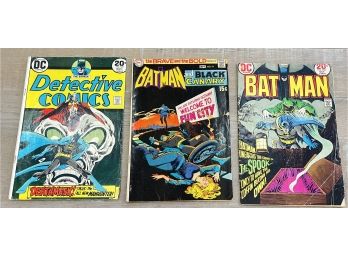 Lot Of 3 1970's Batman Comic Books