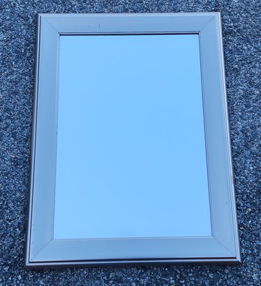 Silver Framed Beveled Glass Mirror