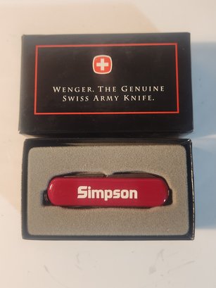 Wegner Ithe Genuine Swiss Army Knife Advertising Simpson