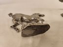 Two Pewter Horses 1 Signed Rawcliffe By P.Davis