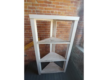 Painted Pine Corner Shelf