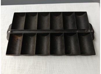 12 Section Cast Iron Mold French Roll Pan