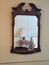 Shaped Mahogany Mirror