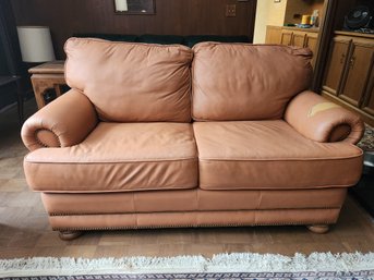 Leather Settee (as Is)