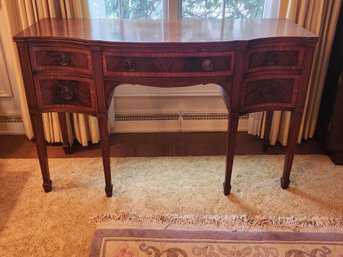 Nice Quality Mahogany Dressing Table With Banded Inlay.