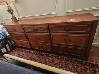 Unusualsolid Mahogany  Bench Made Nine Draw Chest