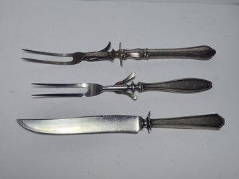 Three Pieces Of Silver Handled Cutlery Two Marked Sterling Silver