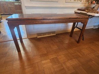 .aple Ethan Allen Sofa Table With Parquerty Inlaid Top